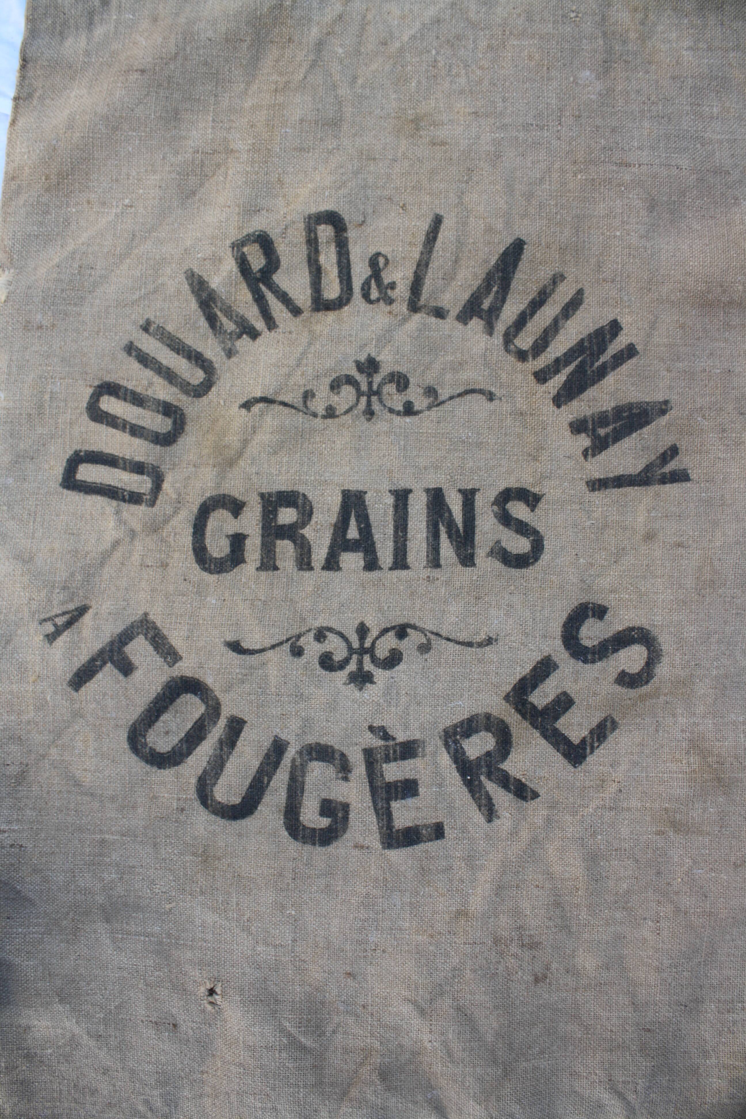 Old burlap sack grain Brittany