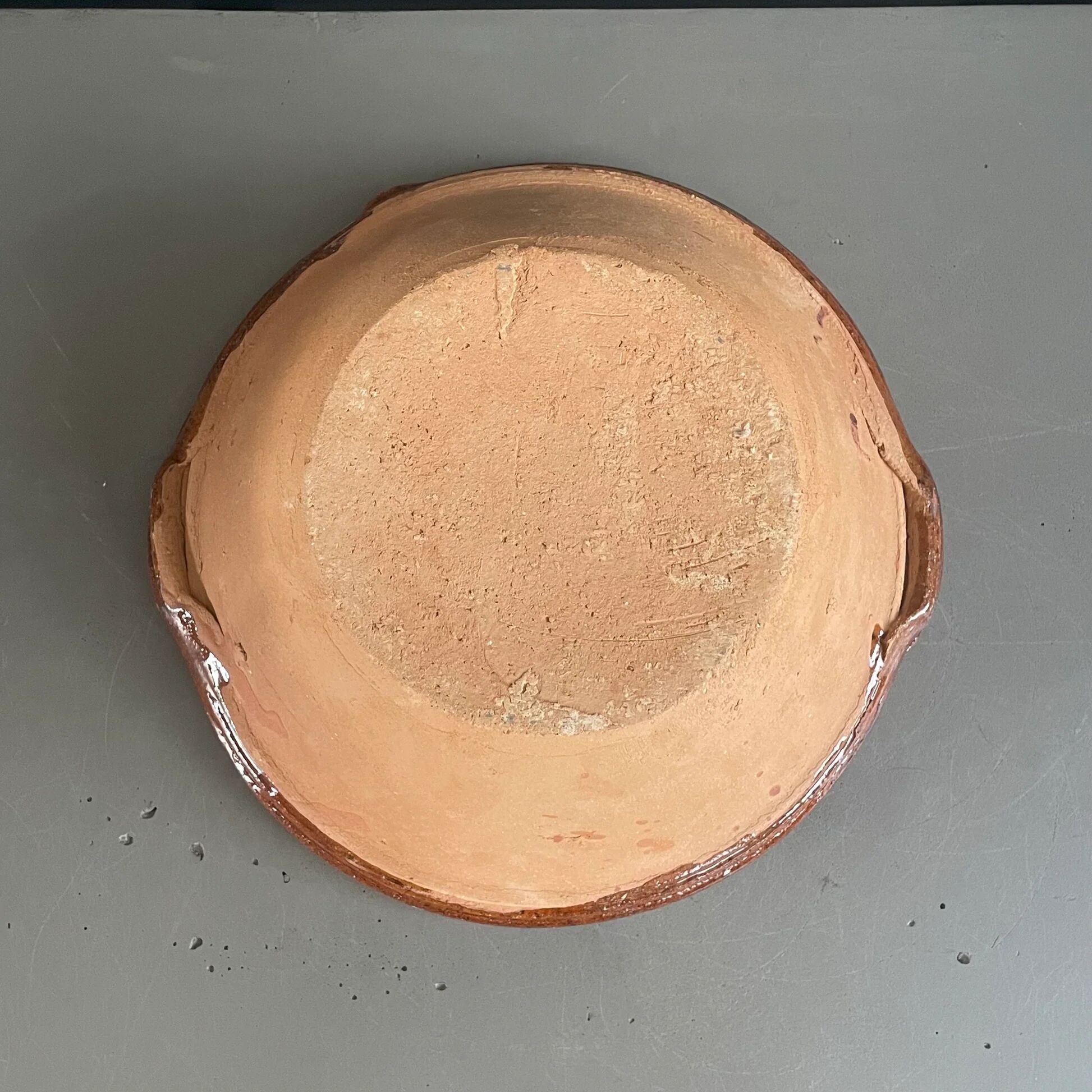 Large glazed terracotta kitchen bowl - 1110