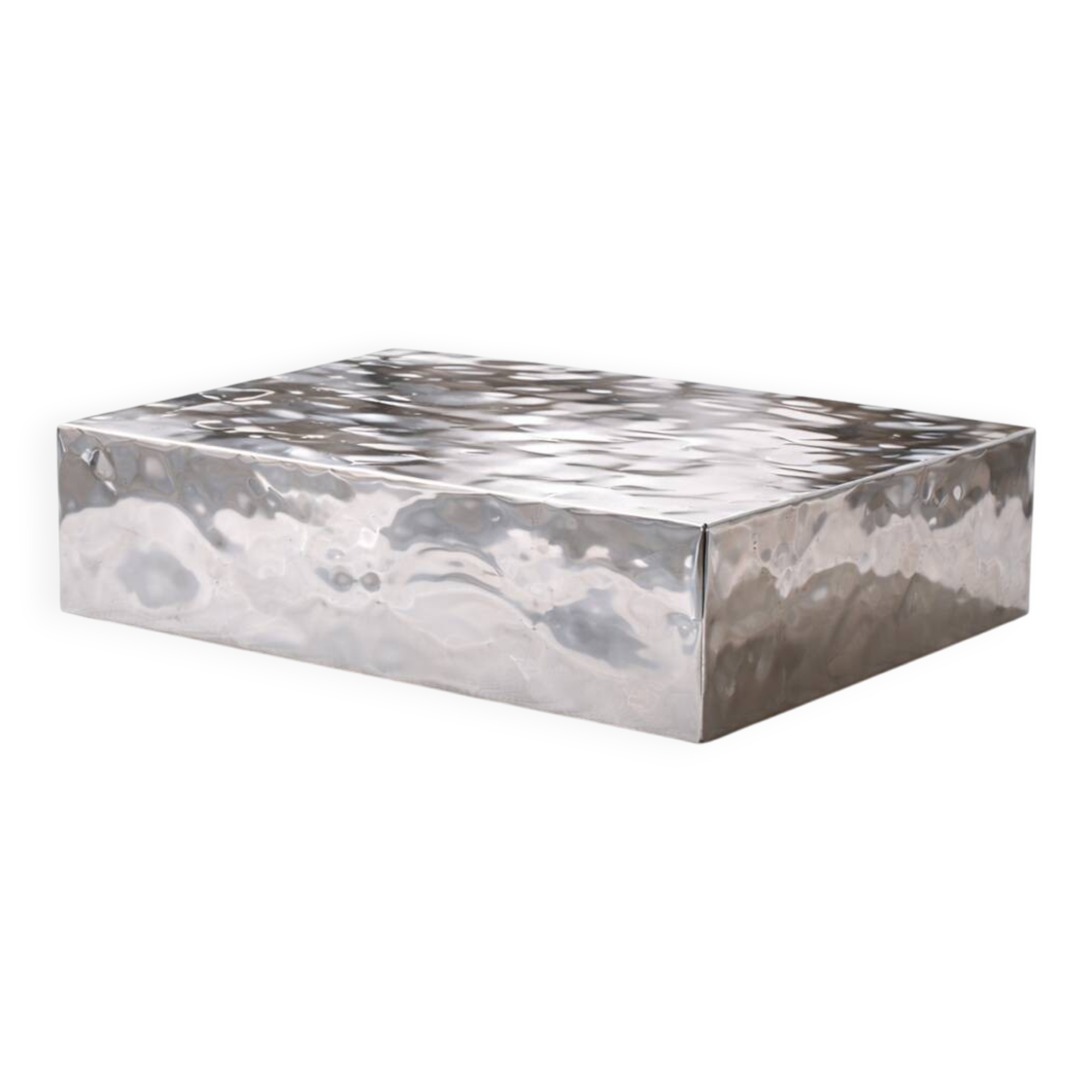 Sculptural Mirror-Polished Stainless Steel Coffee Table by Veliento