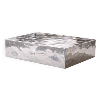 Sculptural Mirror-Polished Stainless Steel Coffee Table by Veliento