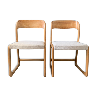 Pair of Baumann sled chairs