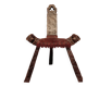 Brutalist chair with tripod legs