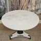 Lacquered wooden side table, marble and bronze – Empire style, 20th century