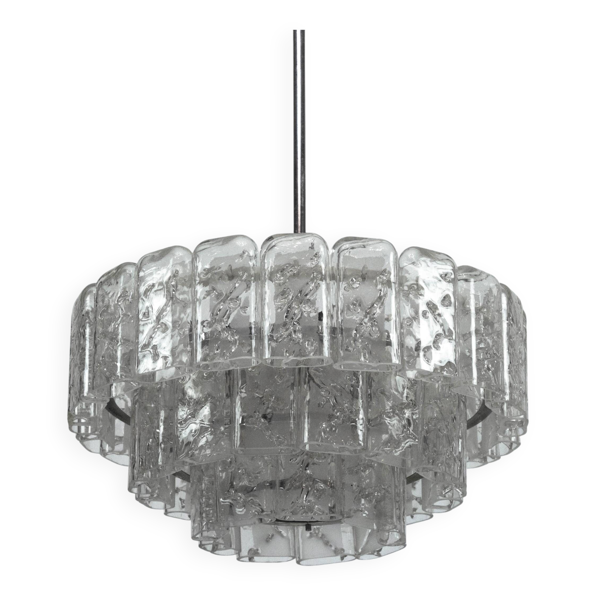 Vintage Italian chandelier attributed to Vistosi, Italy 1960s.