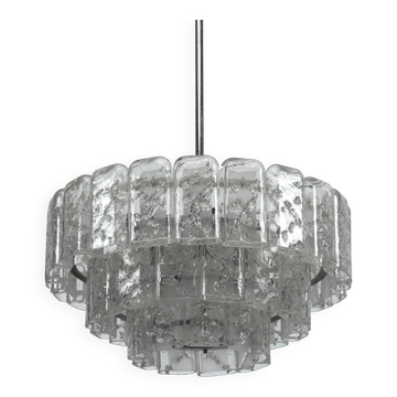 Chandelier vintage italien attribué à Vistosi, Italie, années 1960.
