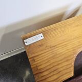 30s Industrial Tambour-Front Oak Cabinet, Portable Form