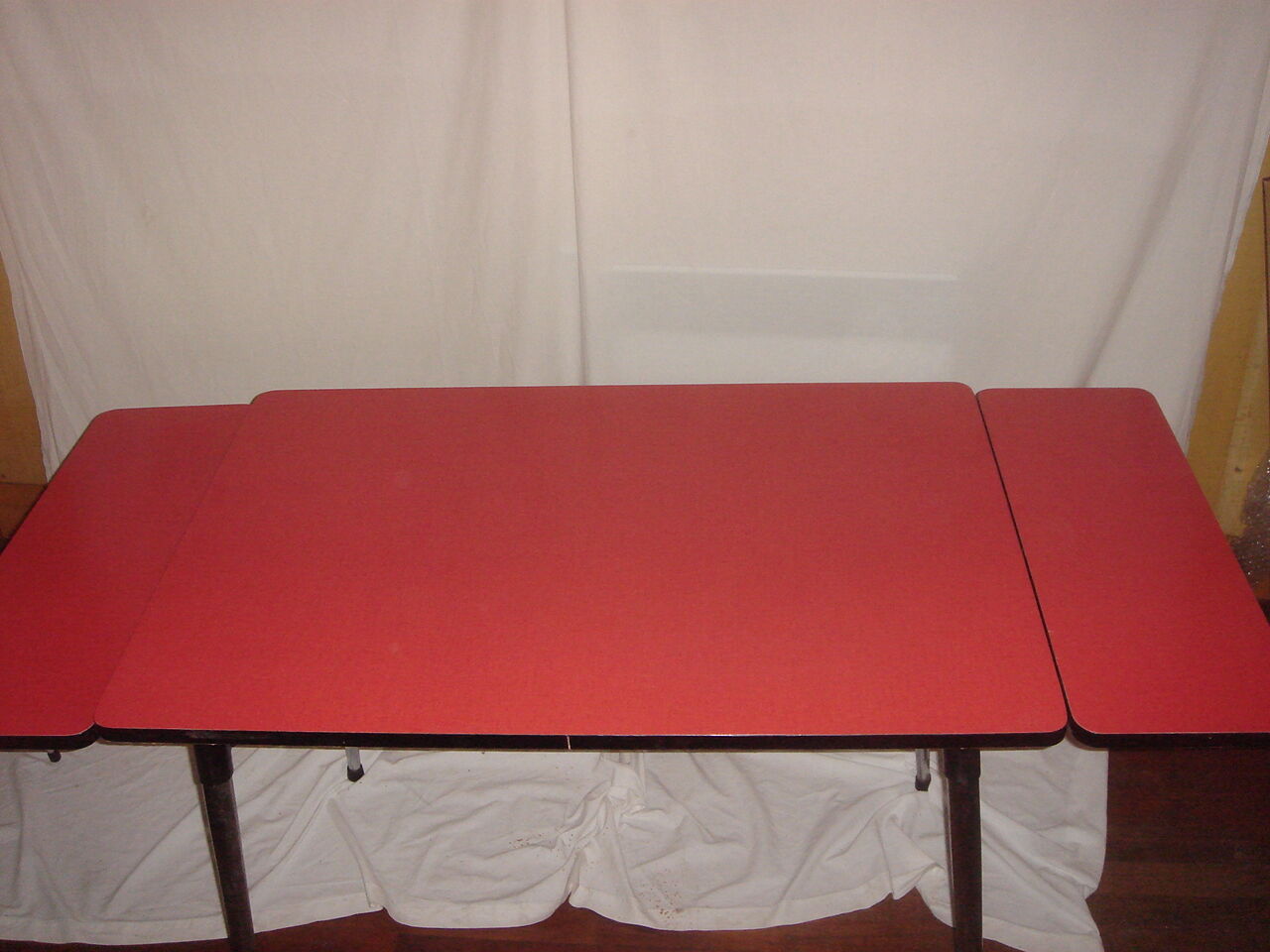 red formica table - 4 red formica chairs, 1960