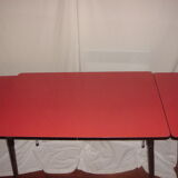 red formica table - 4 red formica chairs, 1960
