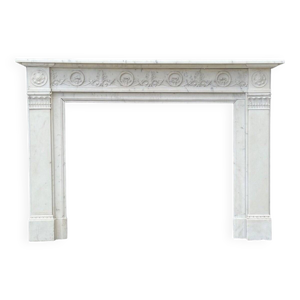 Cheminée De Style Louis - marbre carrare