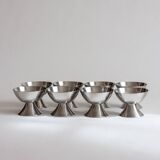 Set of eight ice cream cups, Lundtofte Denmark, 1960s