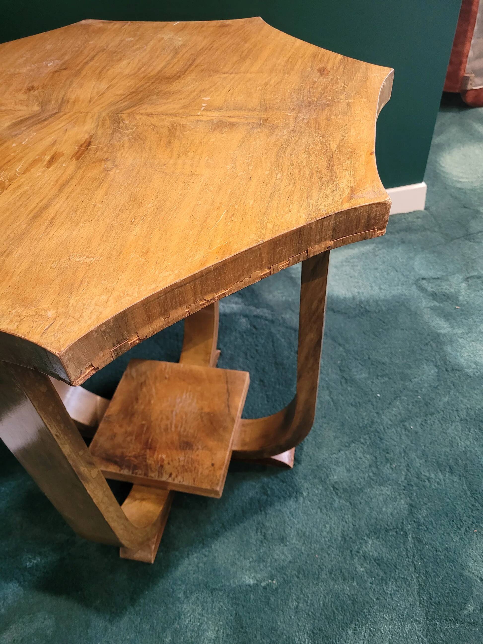 Octagonal Art Deco side table