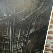 Pair of oil on canvas paintings of a boat interior from the 50s/70s