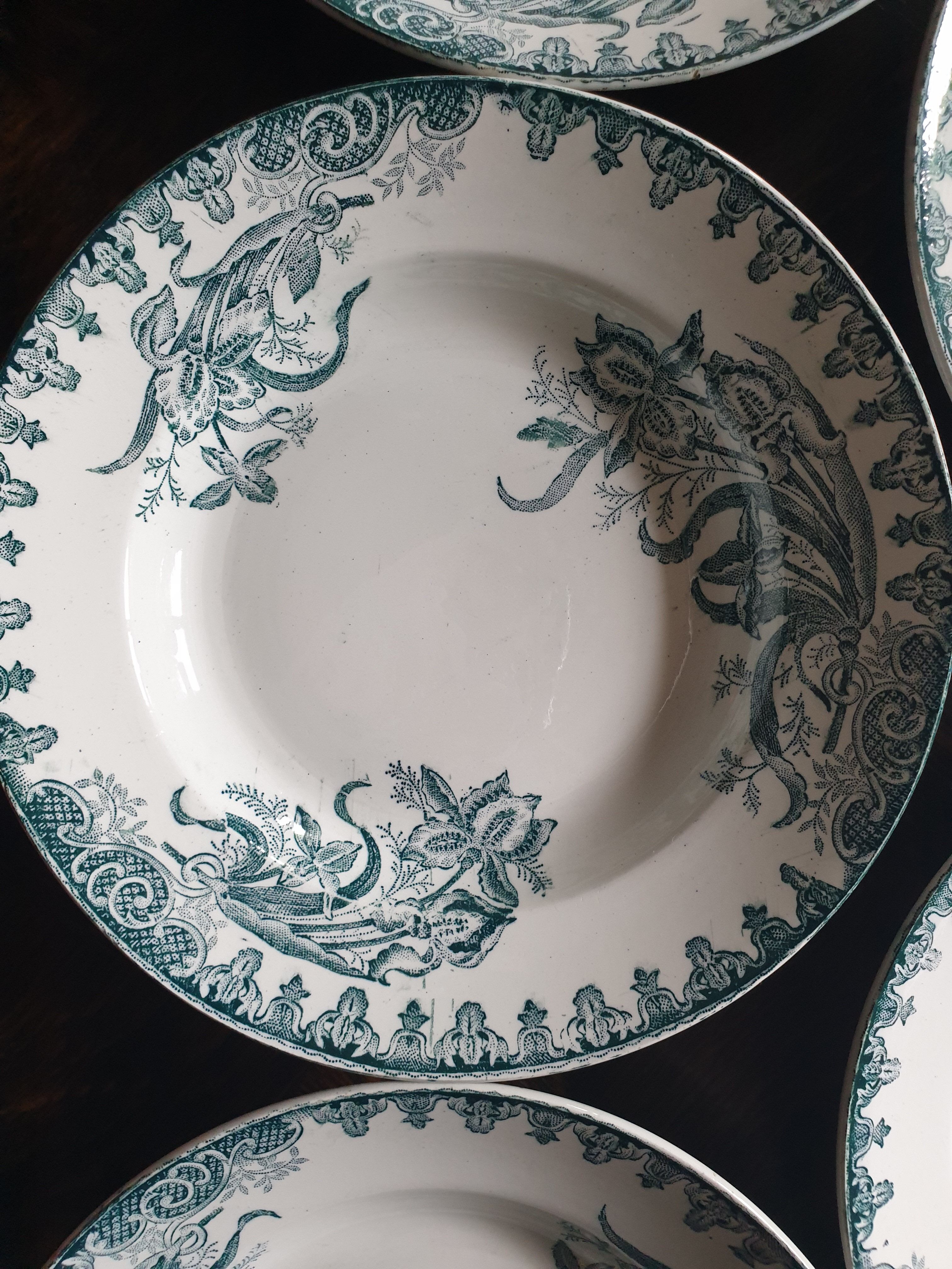 Lot 5 earthenware plates Iron Earth