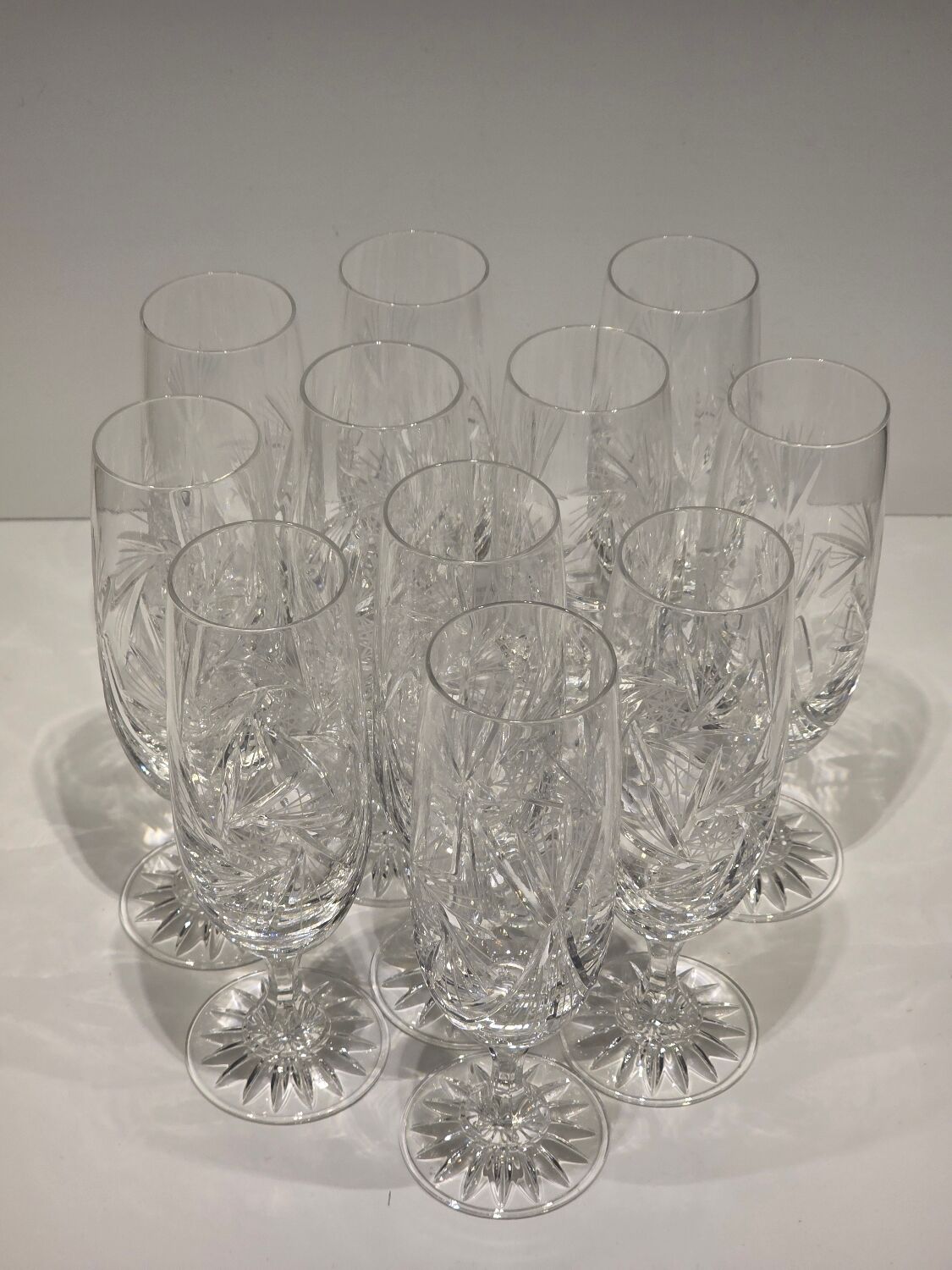 Champagne flutes in Bohemian crystal