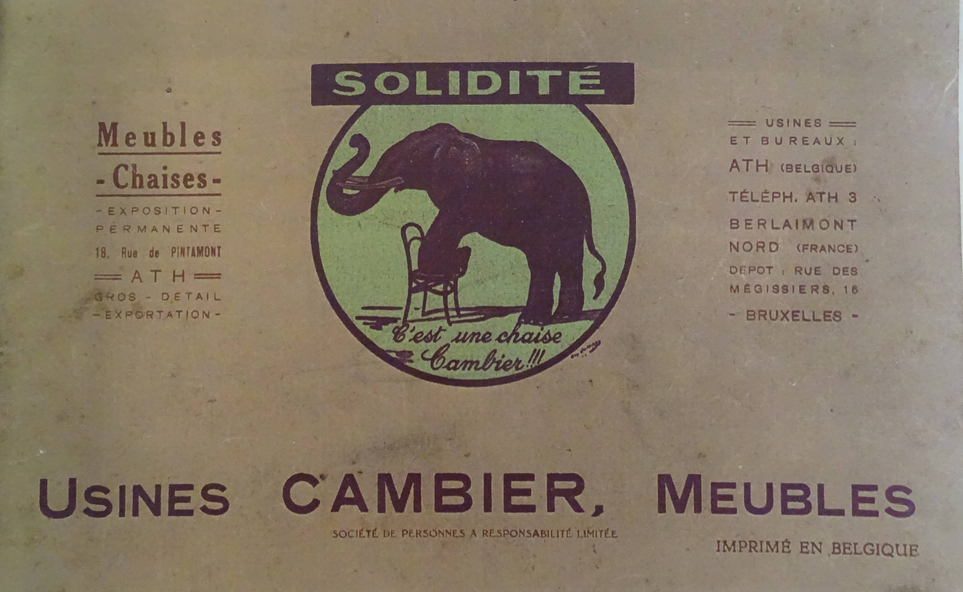 Bistrot chair, by CAMBIER-Belgium- caned, beautiful original patina-1920_