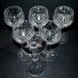 BACCARAT Set of 6 CRYSTAL wine glasses model 9157 size 9247 Year 1907 H15cm