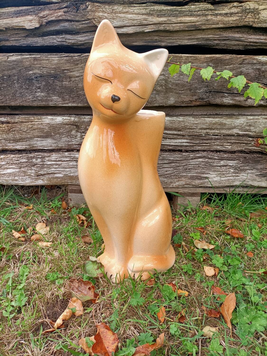 Ceramic cat umbrella stand