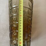 Vase art deco jaune ambre verre