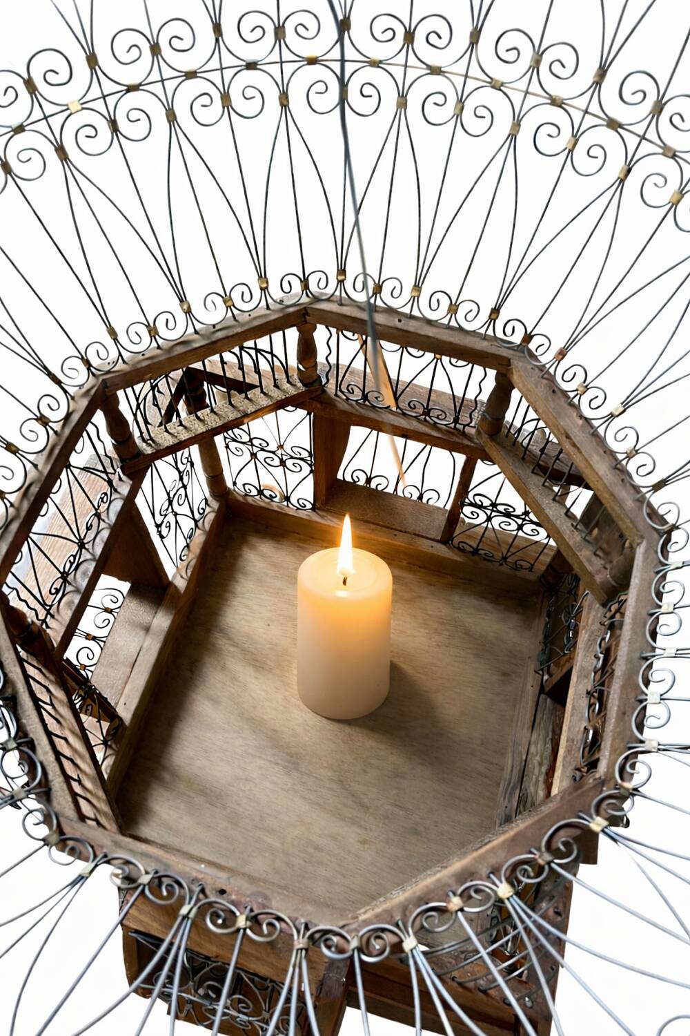 Large vintage Tunisian handmade birdcage