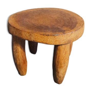 Small round Senoufo stool in wood