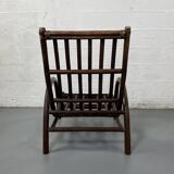 Rattan and bamboo armchair
