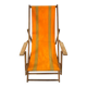 Chaise de jardin pliante vintage orange / chaise de plage