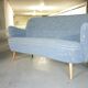 Set canapé et 2 fauteuils vintage années 50/60 organique vintage tissus original