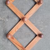 Wooden accordion coat rack 1970