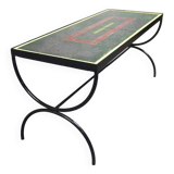Enameled lava coffee table - 1950s