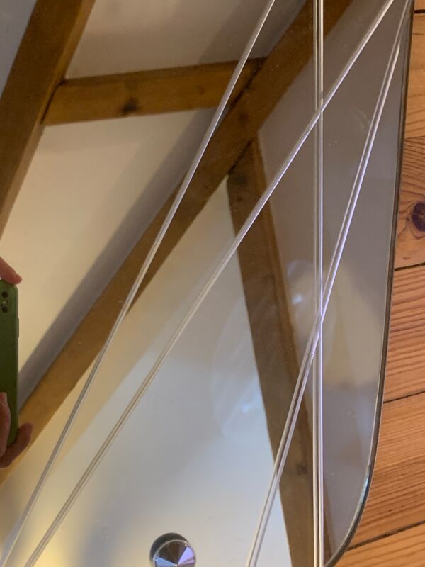 Miroir ancien asymétrique