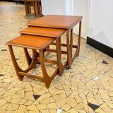 Teak trundle coffee table