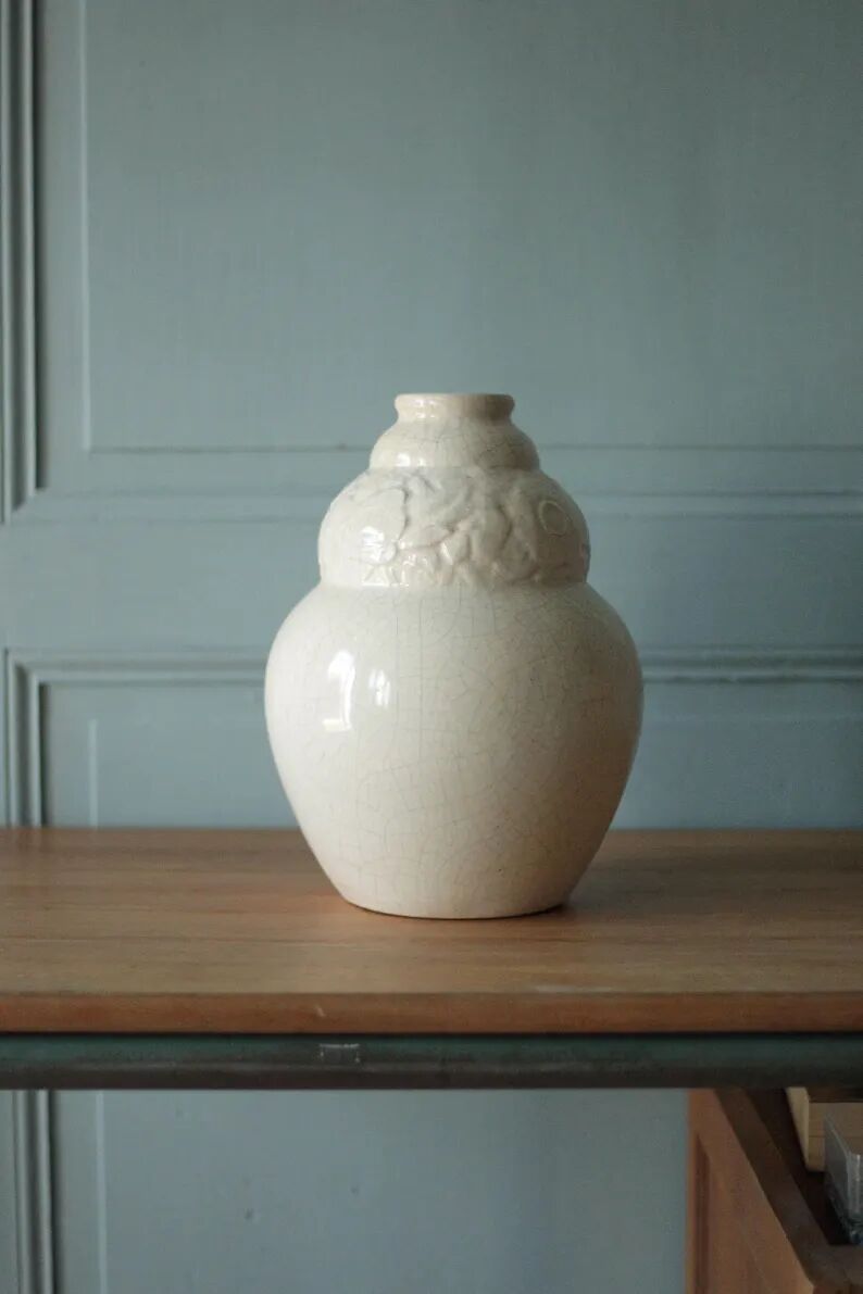 Glazed ceramic vase in the shape of a gourd, Art Deco, collection