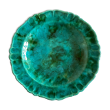Set of 6 plates in glazed earth with godrons 1960