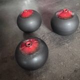 3 spherical soliflore vases by Antonio Lampecco