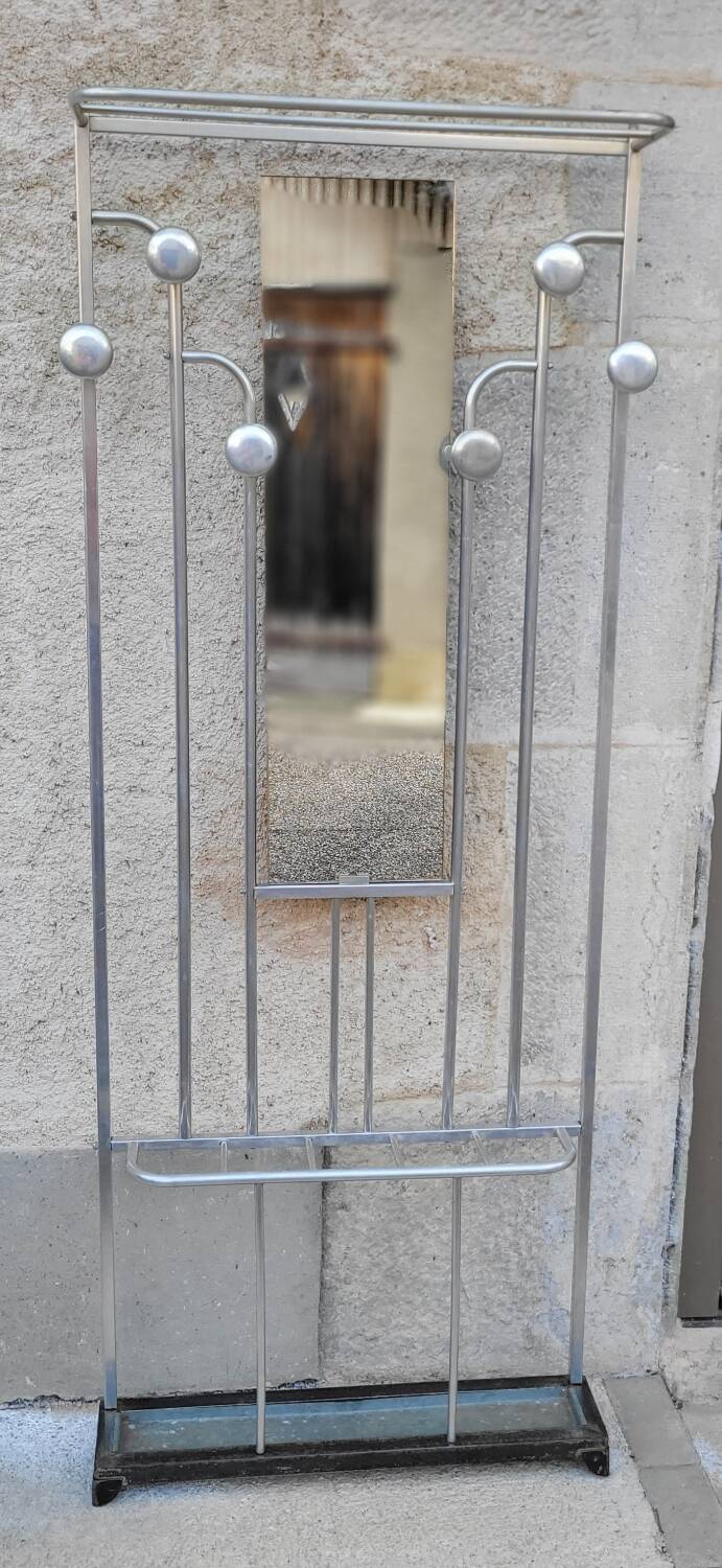 Industrial Wardrobe in Aluminium & Cast Iron – "SNCF" Style – 1950