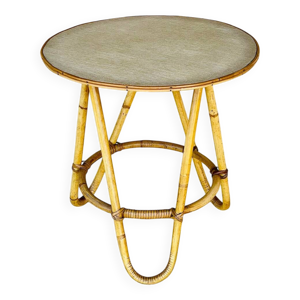 Table d’appoint en - rotin bambou
