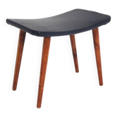 Scandinavian stool in imitation leather, Sweden, 1940