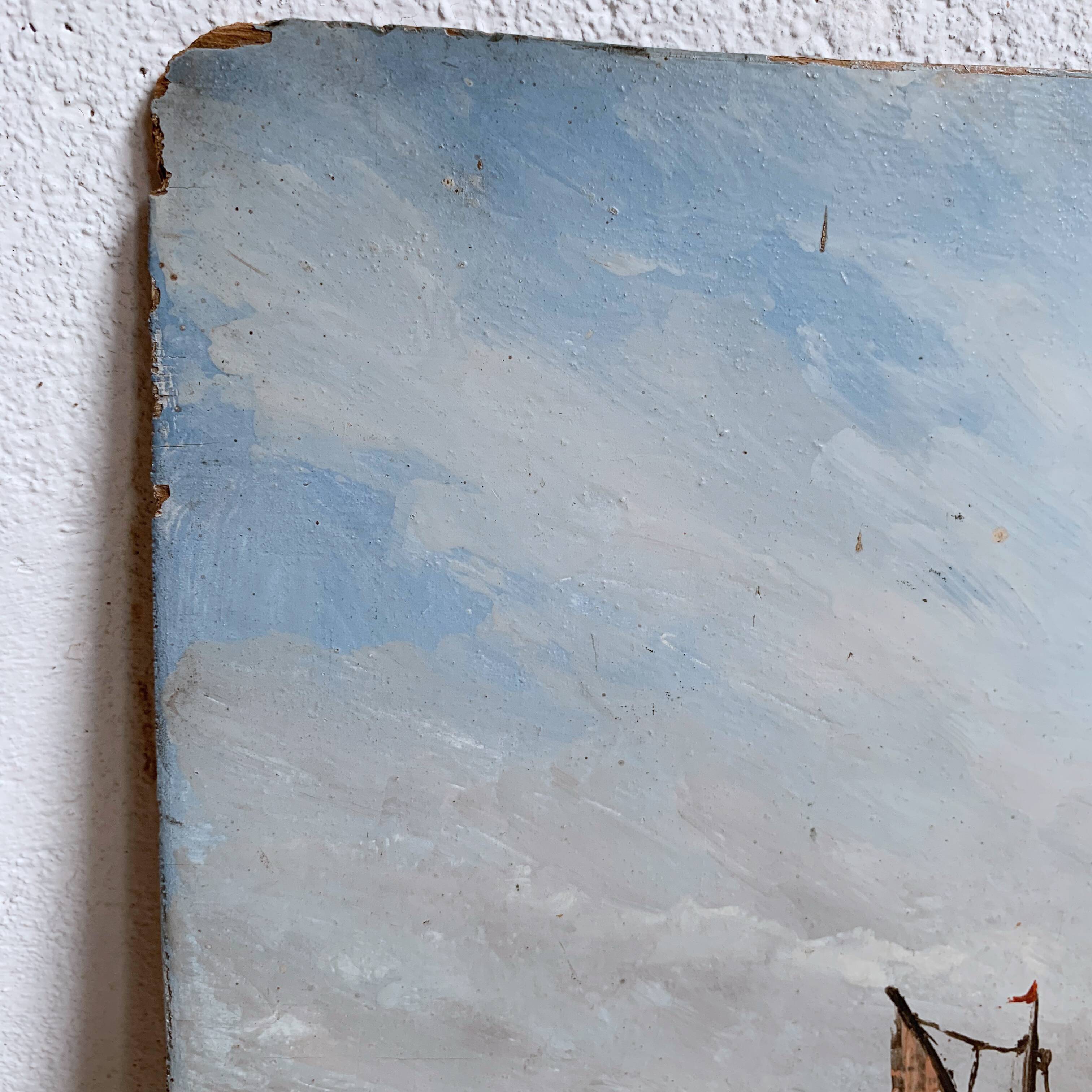 Marine oil board on sailboat stage panel
