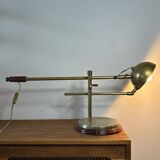 Adjustable brass desk lamp 1940s France