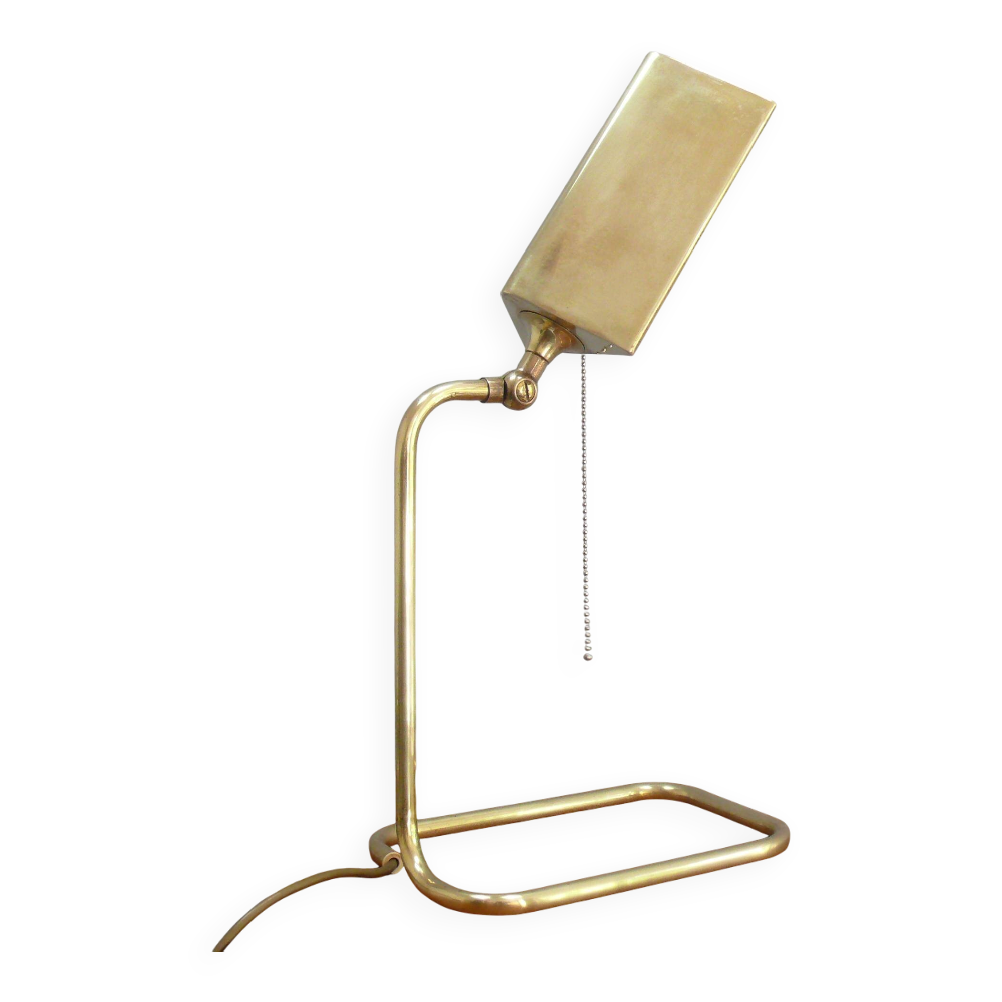 Lampe de banquier en laiton, conçue par Florian Schulz, années 1970 - Allemagne