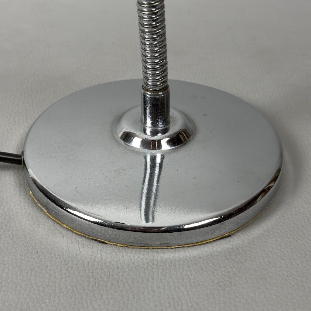 Lampe de table chromée Space Age bras articulé design moderniste 1960