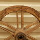 Old teak plow wheel