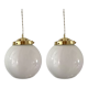 Hanging lamp white opaline