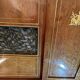 Art Deco sideboard or bar furniture, various veneers, bronze and ironwork, c