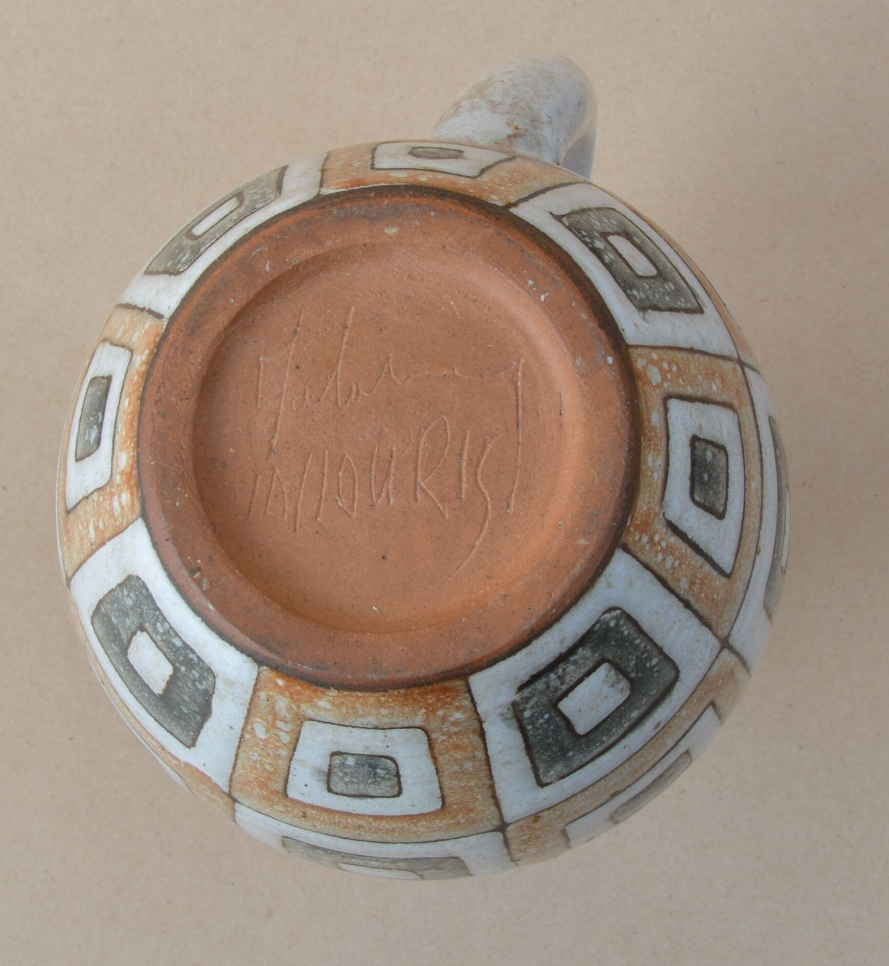 Pitcher with geometric decoration of Jean-Claude Malarmey