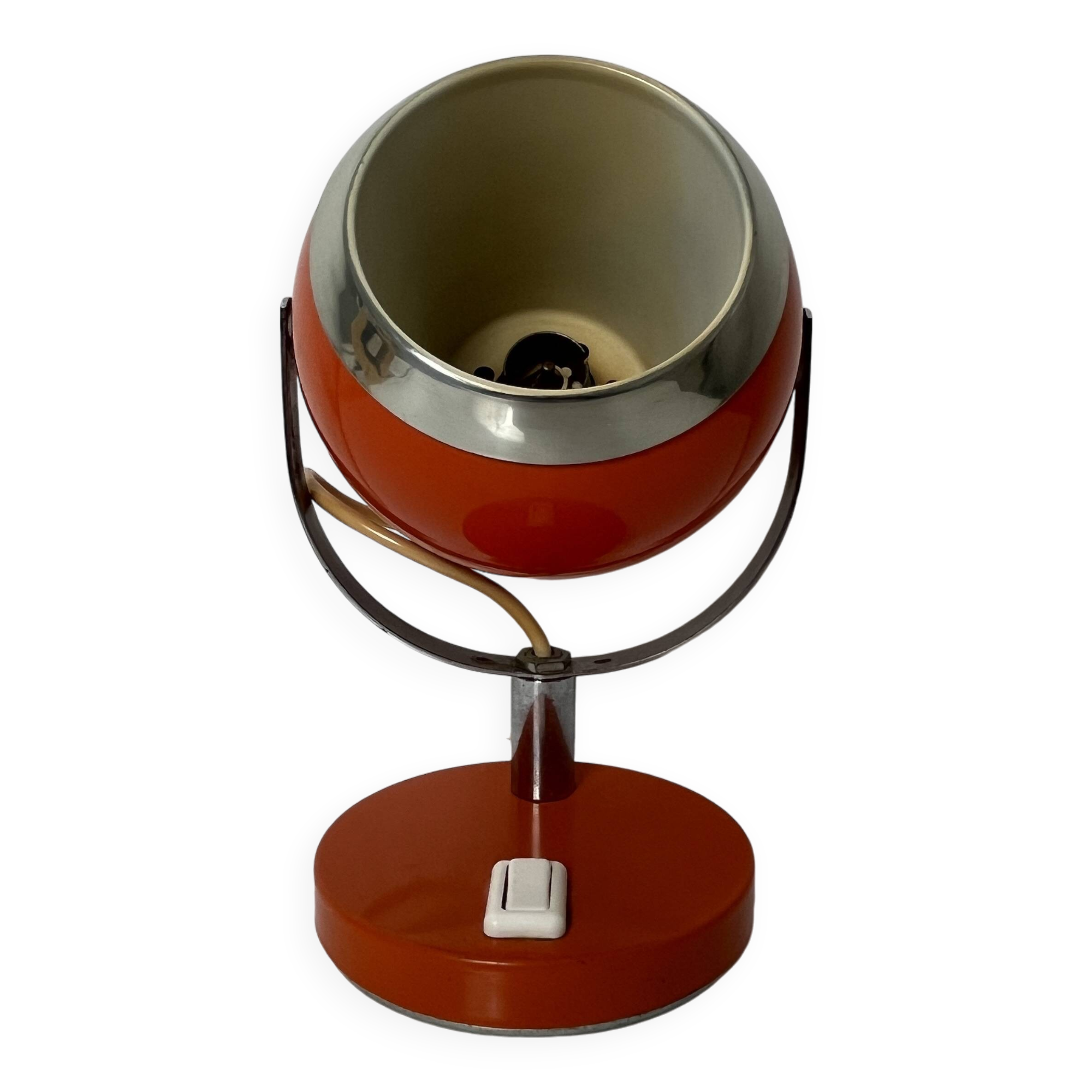 Eyeball lamp vintage orange wall mounting possible