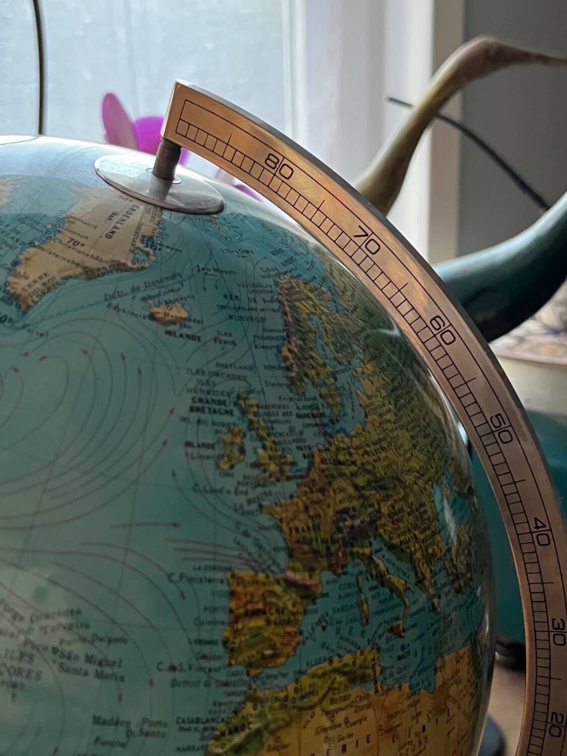 Vintage earth globe