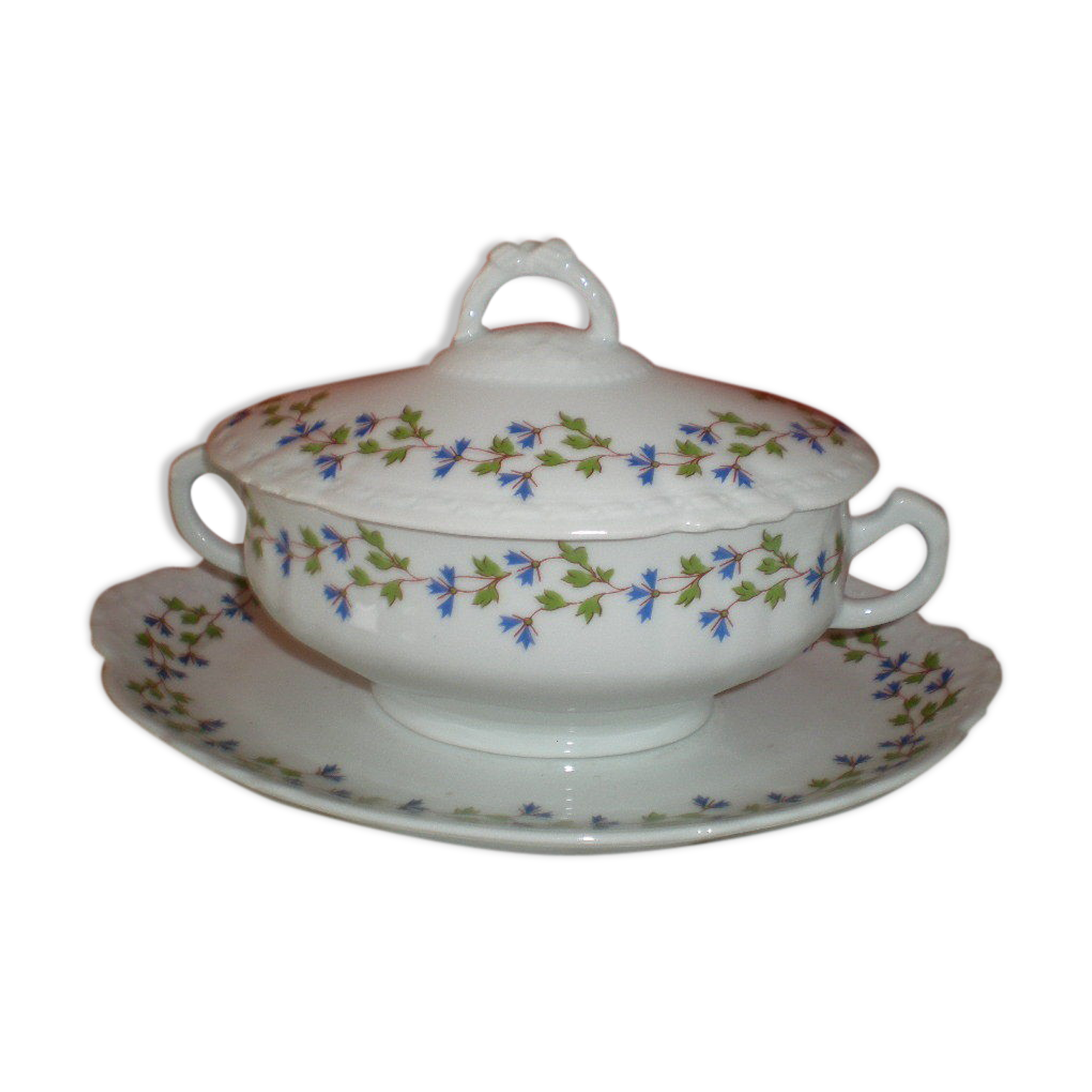 Légumier décor barbeau porcelain snakesnake