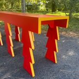 Handcrafted wooden bench
