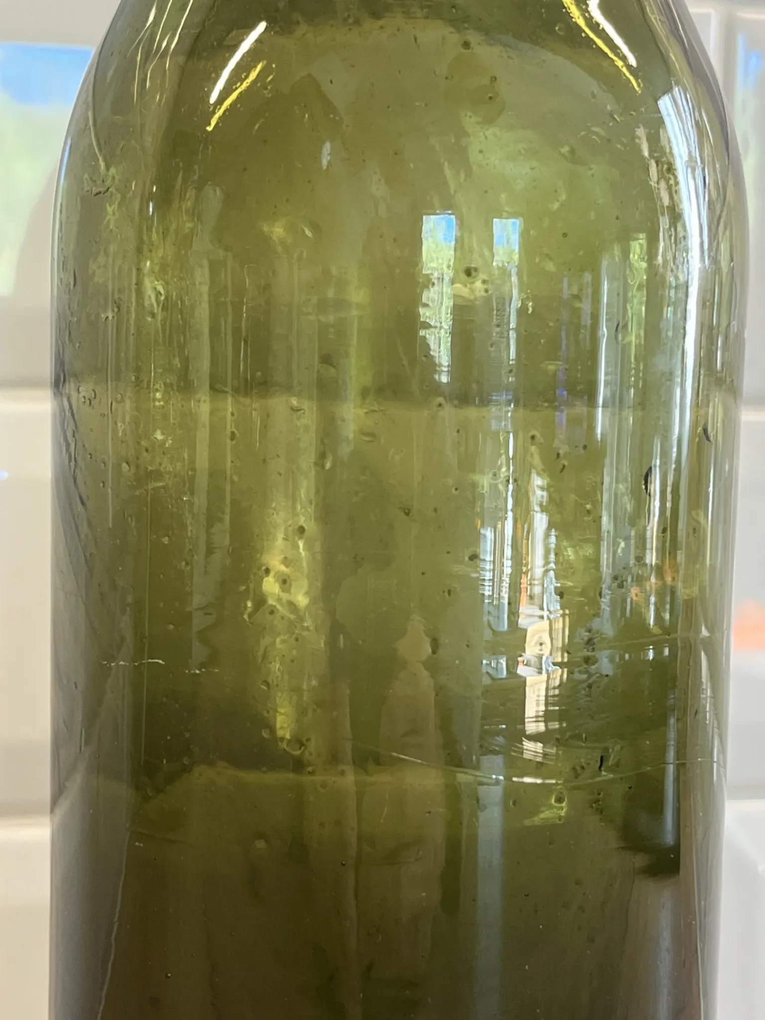Glass vase bottle